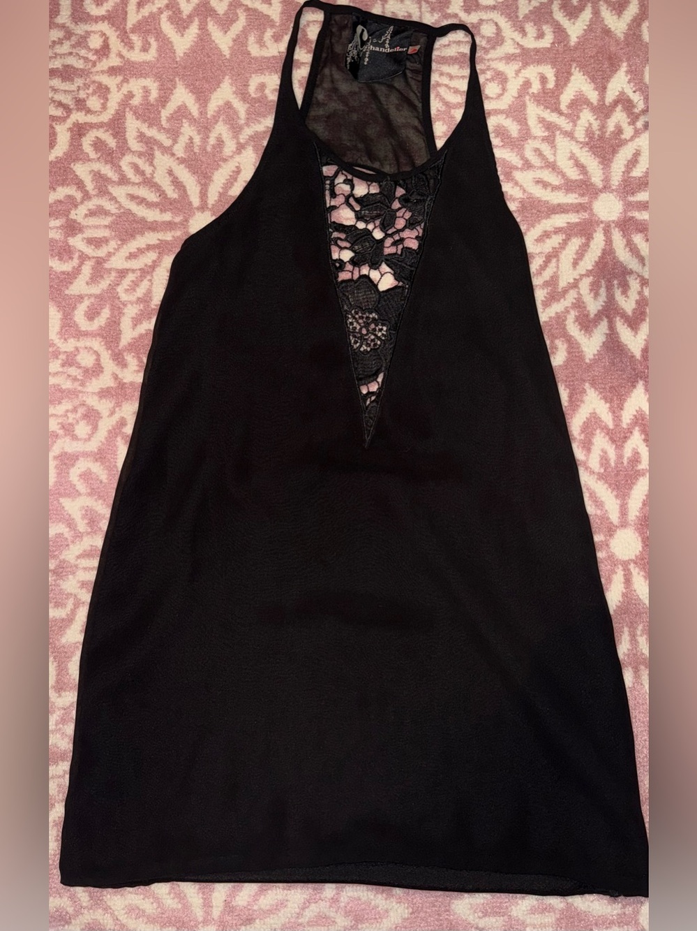 Chandelier Black Lace Racerback Dress Size 8